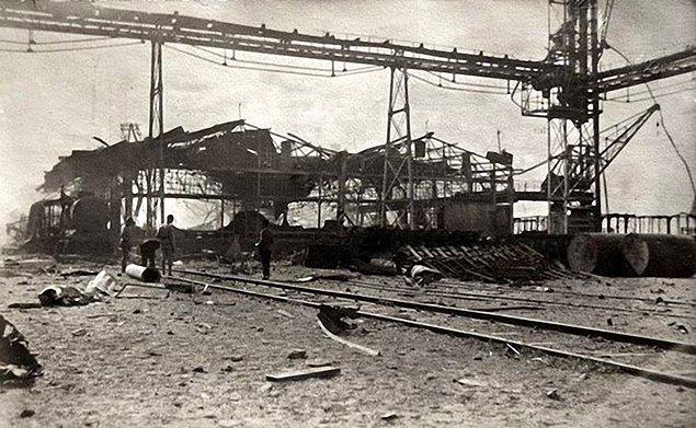 Sabotaj sonrası Haydarpaşa (1918)