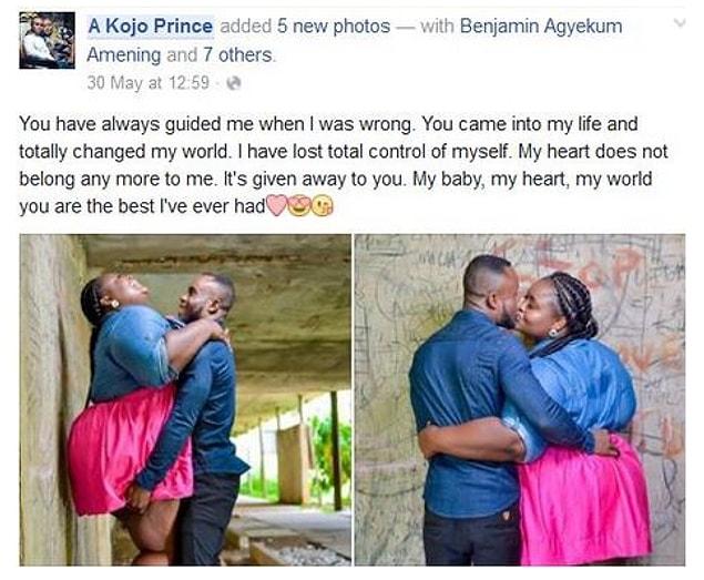 Kojo also supported his dearest fiance with his posts on Facebook.