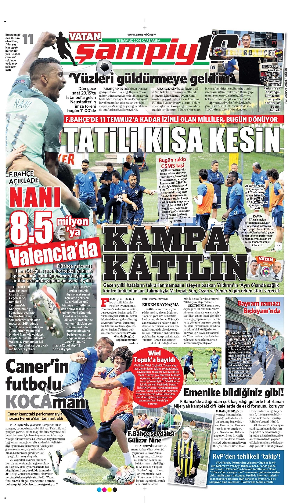 Sporun Manşetleri | 6 Temmuz 2016