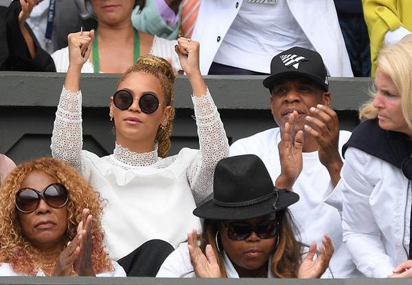 7. Beyonce ve eşi Jay Z, Serena Williams'ın özel davetlileri olarak orada bulunuyorlardı.