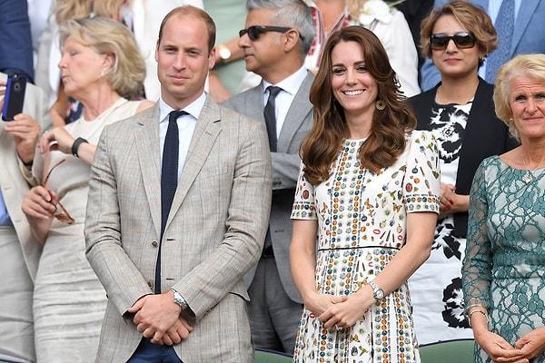 4. Cambridge dükü Prens William ve düşesi Kate Middleton da tüm asillikleriyle seyirciler arasındaydı...