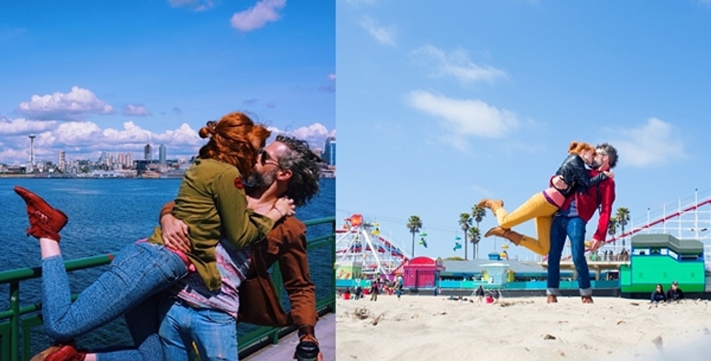 Dünyanın Dört Bir Yanında Verdikleri Öpücük Pozlarıyla Ünlenen Çiftin Harika Fotoğrafları