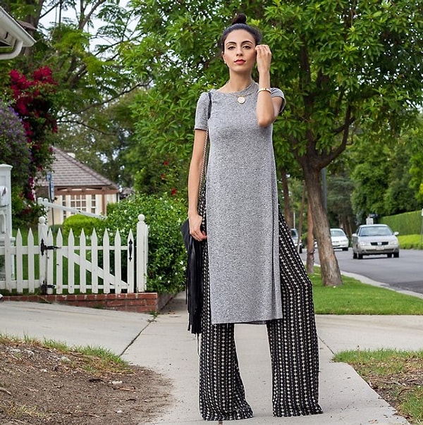 9. Мешковатые платья, брюки и туники, может быть, и удобные, но они заставят вас выглядеть ниже