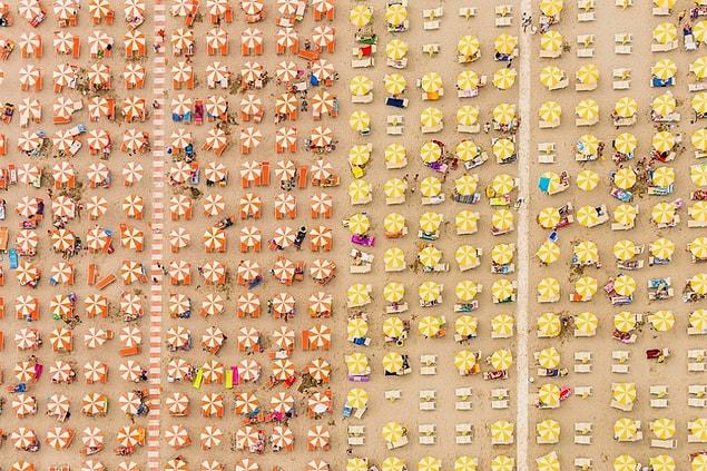 12. A colorful beach in Italy