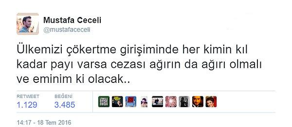 3 günlük sessizliğin ardından Mustafa Ceceli şunları yazdı: