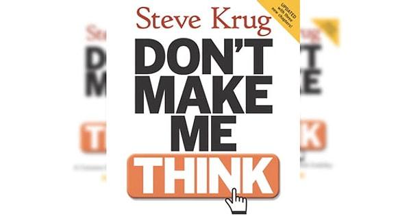 6. Don’t Make Me Think - Steve Krug