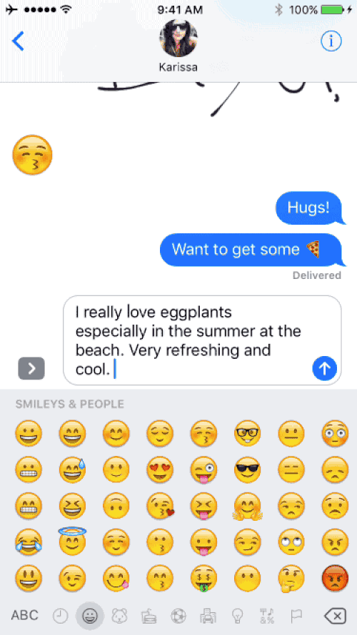 Mesajlar: Emoji yerleştirme ve Emoji öngörüleri