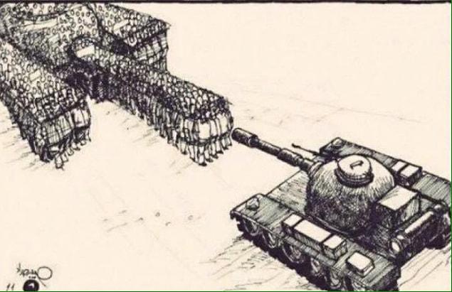 1. Tanks are not as powerful as the people.
