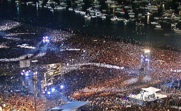 17. Dünyanın en büyük ve ücretsiz rock festivalinde 4.22 milyon insan bulunuyordu.