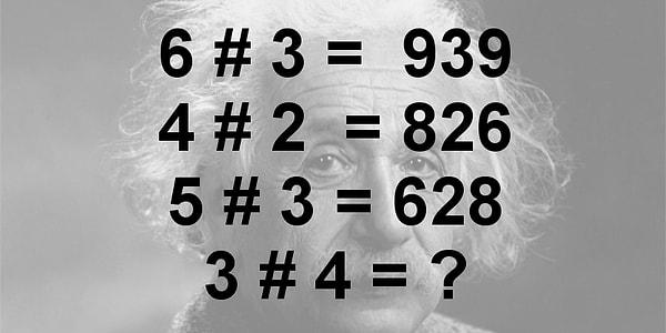 10. Aşağıda verilen sayılarla # işlemi yapılıyor. ? yerine hangi sayı gelmelidir?