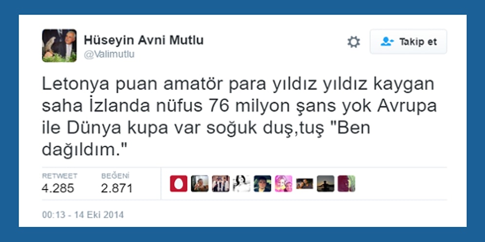 Gözaltına Alınan Gezi Dönemi Valisi Hüseyin Avni Mutlu'nun 19 Fantastik Tweeti