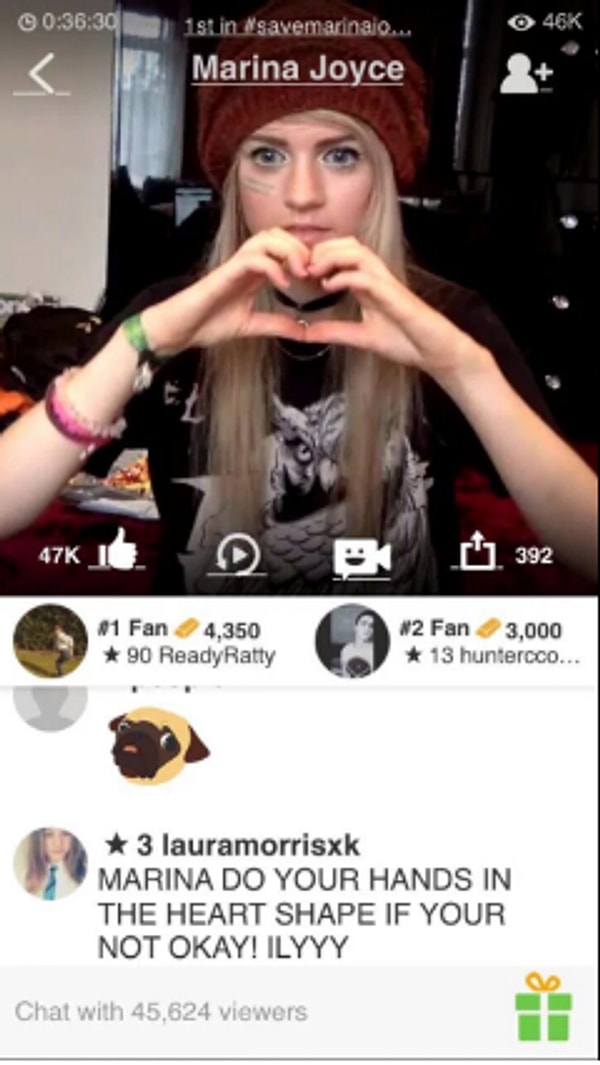 "Марина, покажи сердечко, если тебе кто-то угрожает"