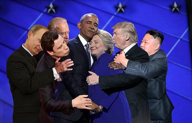 Obama ve Clinton'ın Al da At Dercesine Verdiği Pozu Gole Çeviren 19 Photoshop Ustası