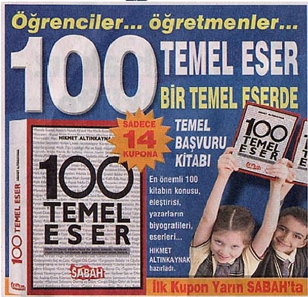 11. Yine birçok dünya klasiğiyle de okul kütüphanesi dışında çocuklar kupon toplayarak tanışırdı.