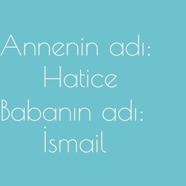 Hatice ve İsmail!