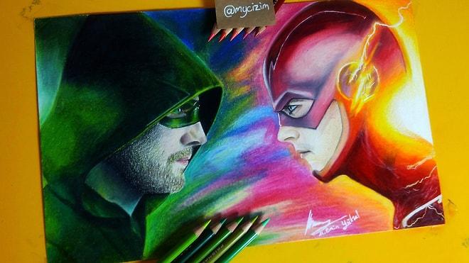 The Flash ve Arrow Çizimi | Realistic Drawing