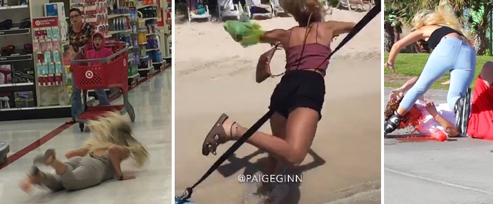 Olur Olmadık Yerde Düşerek İnsanları Troll'leyen Kadından 11 Enfes Instagram Videosu