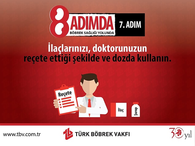 7. Bilinçsiz İlaç Kullanımı Böbreklerin Çalışmasını Olumsuz Etkiler.