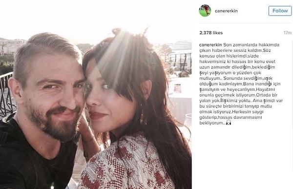 8. Caner Erkin, Instagram hesabı üzerinden Şükran Ovalı ile olan aşkını ilan etti.