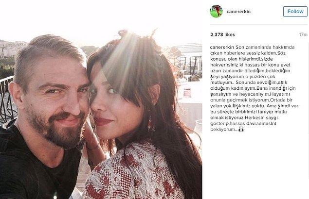 8. Caner Erkin, Instagram hesabı üzerinden Şükran Ovalı ile olan aşkını ilan etti.