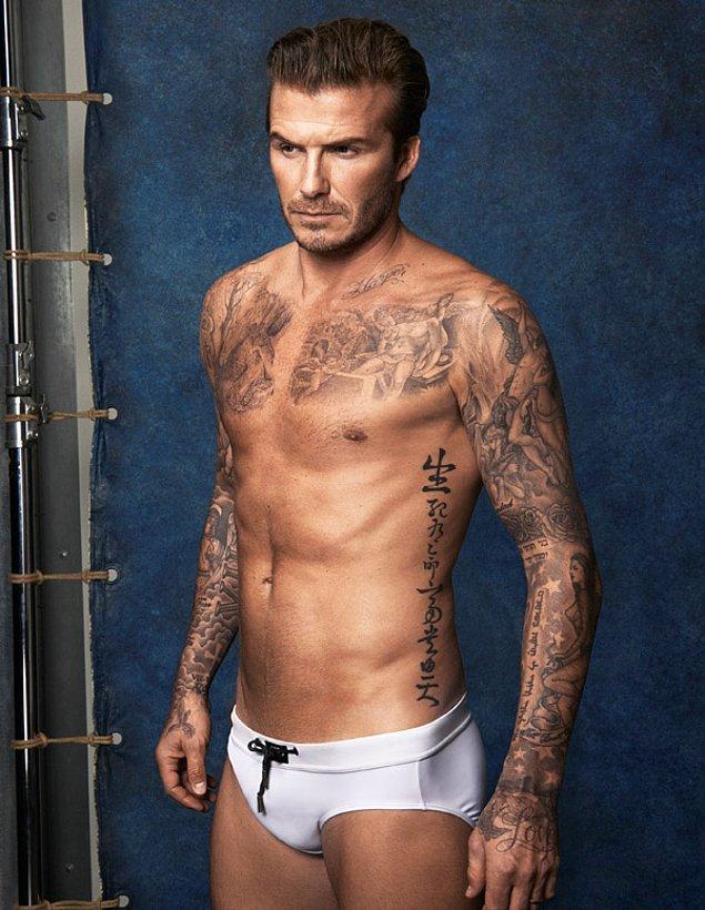 2. Slip mayo reklamı mıydı, yoksa kendi reklamı mıydı anımsayamıyoruz fakat David Beckham bu pozlardan sonra oldukça konuşulmuştu. Bazı terbiyesizler mayonun içine pamuk ekmiş filan demişlerdi.