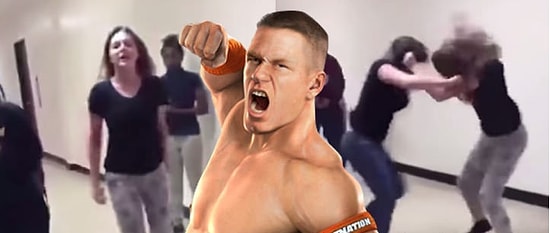 Kız Kavgasını 'John Cena' Gibi Ayıran Güvenlik Görevlisi