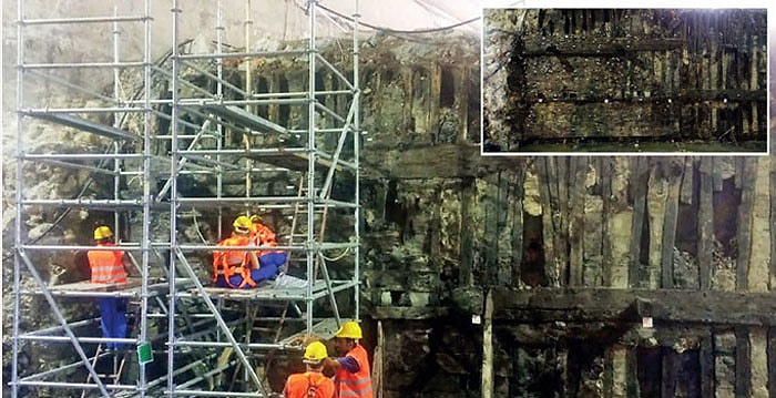 Avrasya Tüneli Projesi'nde Theodosius Limanı'nın Devamı Olan Mendirekler Bulundu