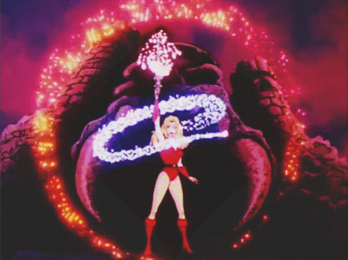 He-Man'in ve She-Ra'nın o meşhur sözleri söyledikten sonra değişmeleri.
