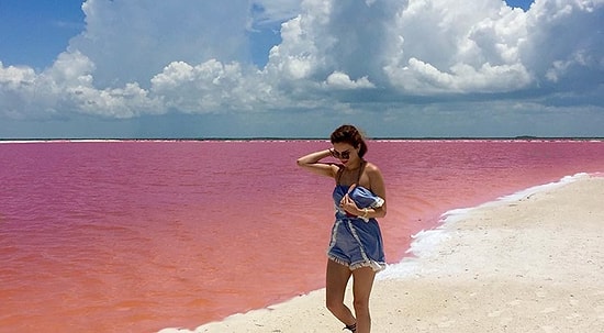 Лучшее в мире место для селфи – Розовая лагуна в Мексике