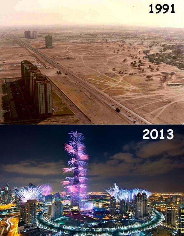 This is how Dubai changed in only 22 years. Money buys everything, even new cities.