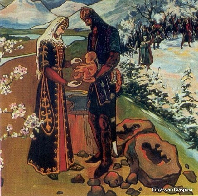 Çerkeslerde akraba evliliği yapılmaz. Kuzenler, kardeş gibidir.