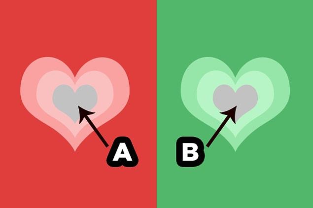 5. Do you think heart A and heart B are the same shades of grey?