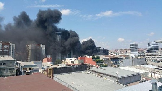 İstanbul, Merter'de Korkutan Yangın