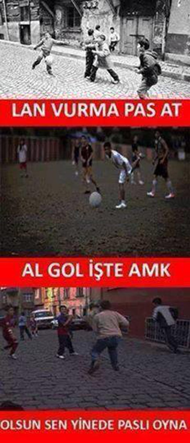 7. Küçükken top oynarken