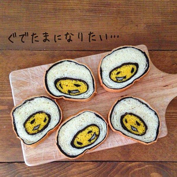 7. Yumurtalı ekmek değil, yumurta desenli ekmek.