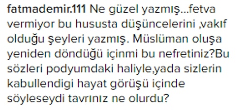 Tuğçe Kazaz'a takipçilerinden destek geldi.