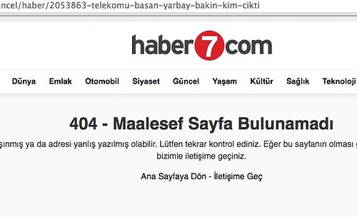 Haber7, Yarbay Alkan hakkında yayınladığı 'Telekom'u basan Yarbay' haberini silmiş ve düzeltme yayımlamıştı