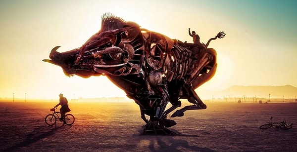 16. Участникам фестиваля разрешается не только смотреть на эти инсталляции, но и трогать их и даже залезать на некоторые арт-объекты.