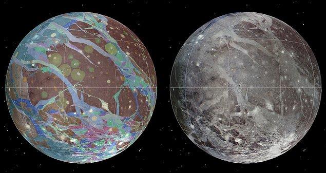 2. Jupiter'in uydusu Ganymede'in, Dünya'da bulunandan çok daha fazla suya sahip olduğu düşünülüyor.