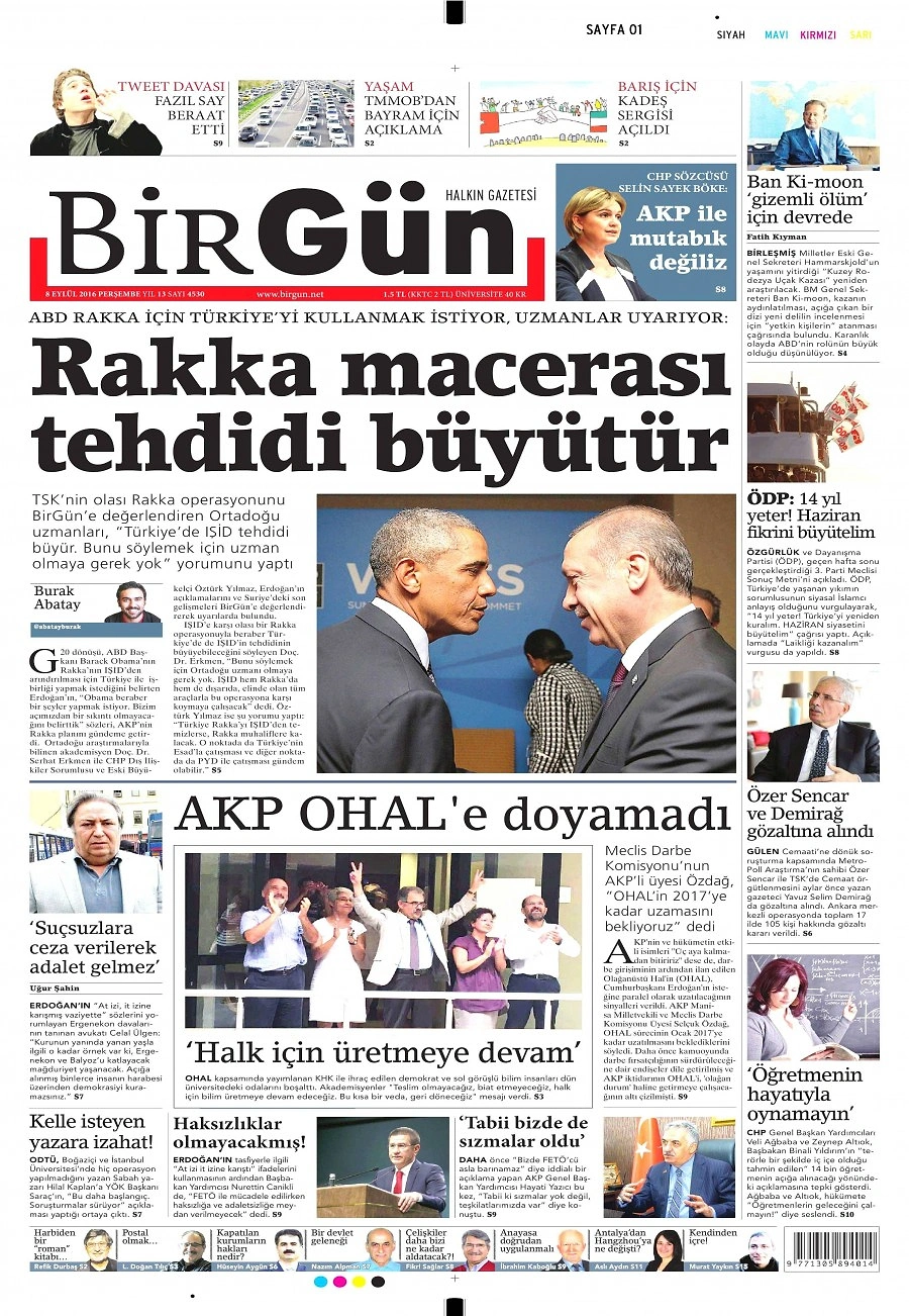 Gazetelerde Bugün | 8 Eylül Perşembe