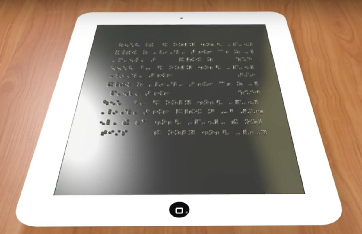 Электронные книги гаджет. Универсальный цифровой планшет для слепых. Шрифт Брайля на планшете. Монитор Брайля. Тактильный планшет для слепых.