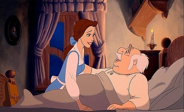 "Bambi's mother gets killed, so he has to grow up. Belle only has a father, but he gets lost, so she has to step into that position."