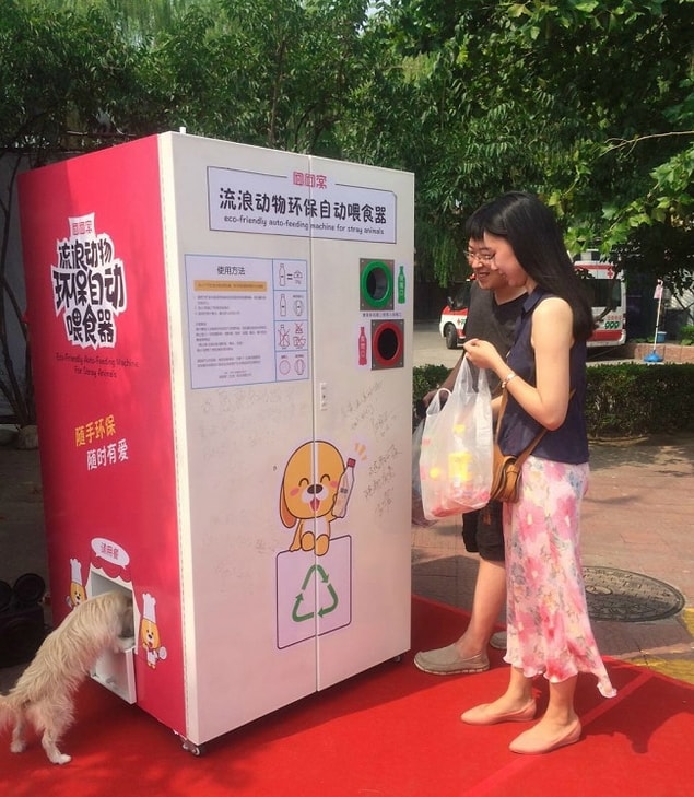 13. And lastly, Turkey: a machine that cleans the enviornment while feeding the stray animals.