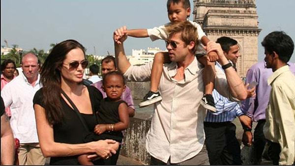 12. Evlilikleri ve aile yapıları ile daima örnek gösteirlen çift,  Angelina Jolie`nin evlat edindiği Maddox, Zahara ve Pax isimli çocuklarını Brad Pitt’in kendi nüfusuna alması ile herkesin takdirini kazandı.