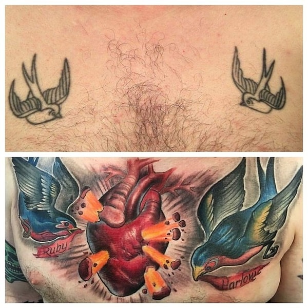 8. "Забил новыми воробьями и взрывающимся сердцем с именами моих дочерей"