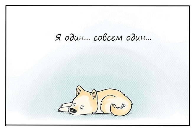 Милый комикс о том, как одиноко собакам без хозяев