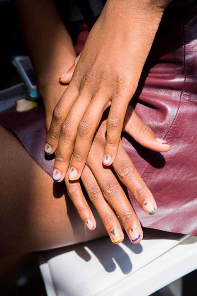 9. With out of ordinary french manicures,