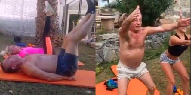 8. 62 yaşındaki Ali Ağaoğlu, yeni sevgilisiyle pilates yapmaya başladı.