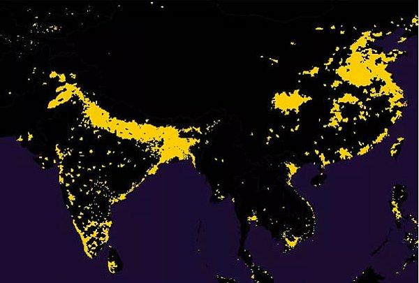 5. Dünya nüfusunun neredeyse yarısı (%46) haritadaki sarı alanda yaşamaktadır. (Hindistan, Bangladeş, Çin)