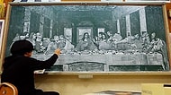Öğretmenin Dibi! Japon Öğretmenden Öğrencilerine Büyüleyici Kara Tahta Sanat Eserleri